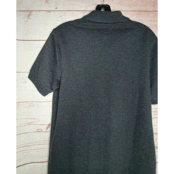 Goodfellow And Co. Small Loring Polo Railroad Gray 1/4 Button Shirt - Picture 6 of 12